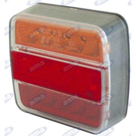 Feu arrière droit ou gauche à led 104x97x35mm tracteur machine d'exploitation 12-24V E4 (1/3)