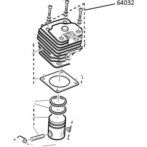 KIT CYLINDRE ET PISTON DE LA TRONÇONNEUSE BG45 ORIGINAL AMA 64032