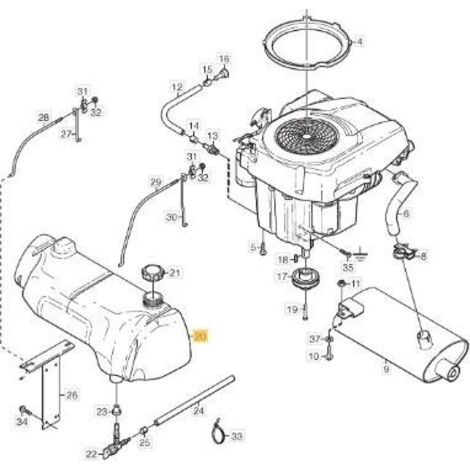 RÉSERVOIR DE CARBURANT ORIGINAL STIGA - 1134-5644-01