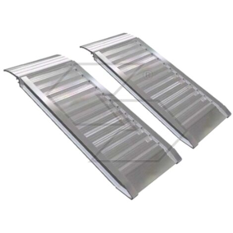 Jeu de 2 rampes de jardinage en aluminium 900x310mm capacité maximale 1500kg paire (1/2)