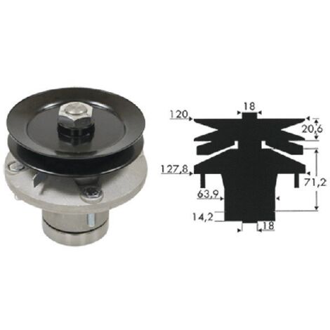 Porte-lame hauteur 101 mm pour tracteurs de pelouse JOHN DEERE AM108925 - 040300