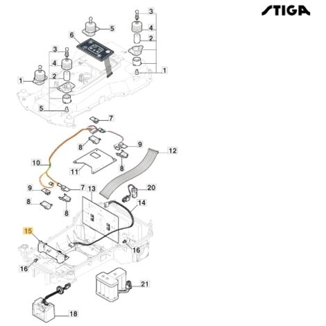 Carte d'enroulement pour robot tondeuse STIGA G1200 ORIGINAL 122720214/1 (1/2)