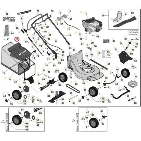 Tondeuse à gazon déflecteur 5400 SB – Accessoire pour tondeuse – Compatible modèles 2012-2016 – SKU 50396 – Active