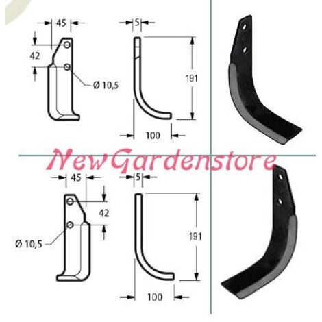 Kit de pièces détachées originales GOLDONI pour houes pour motoculteur 22M 00070922 (1/2)
