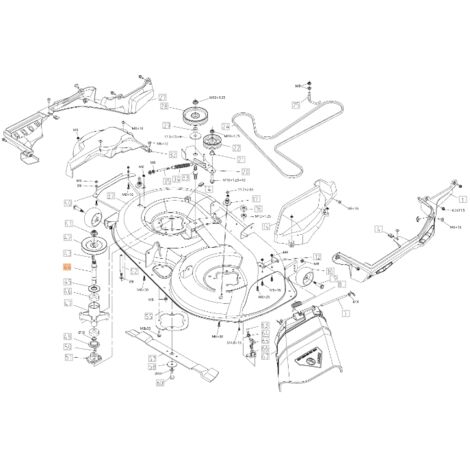 Arbre de lame de tracteur de pelouse OM109L ORIGINAL EMAK modèles TS000133R