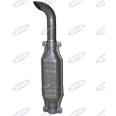 Silencieux avec petite rallonge courbée diamètre 50 mm L1025 mm pour tracteur agricole