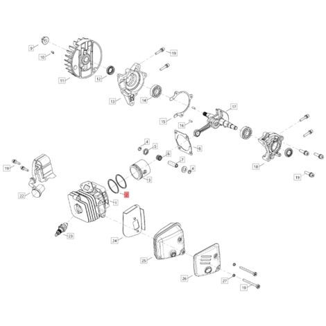 Bande élastique ORIGINALE BLUE BIRD pour tronçonneuse CSP 280T - CSP 280TC CSP280T-02 (1/2)