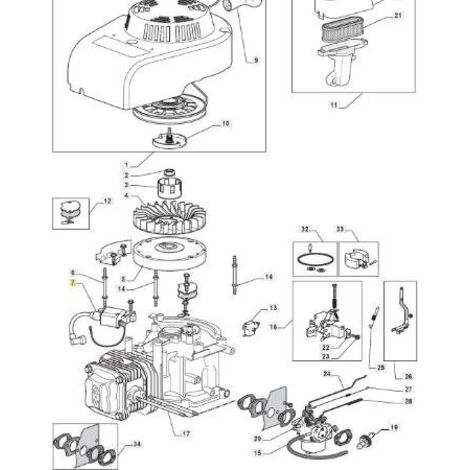 BOBINE D'ALLUMAGE LC1P70FBR ORIGINE STIGA - 118550416/0