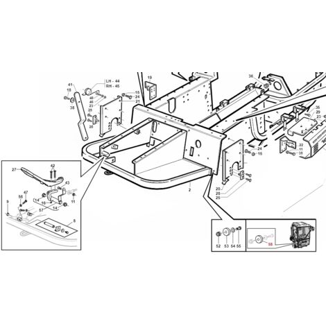 Entretoise pour cabine ORIGINALE GIANNI FERRARI tracteur PG-SR 95187000005 (1/2)