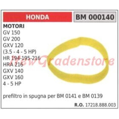 Préfiltre à air éponge HONDA moteurs GV 150 200 GVX 120 HR 194 195 000140