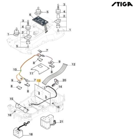 Tondeuse robot ORIGINAL STIGA G1200 modèles 122720243/0 (1/2)