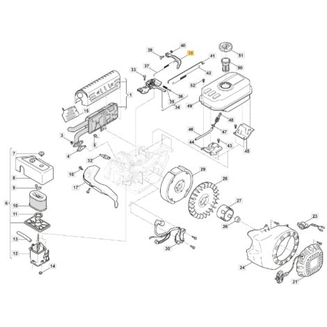 Levier d'accélérateur moteur LC170F ORIGINAL STIGA modèles 118550807/0 (1/2)