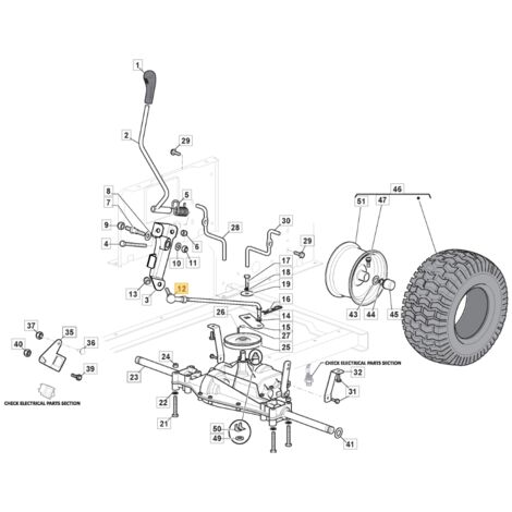 ORIGINAL STIGA tracteur de pelouse barre de liaison tondeuse 1330m 382000567/1