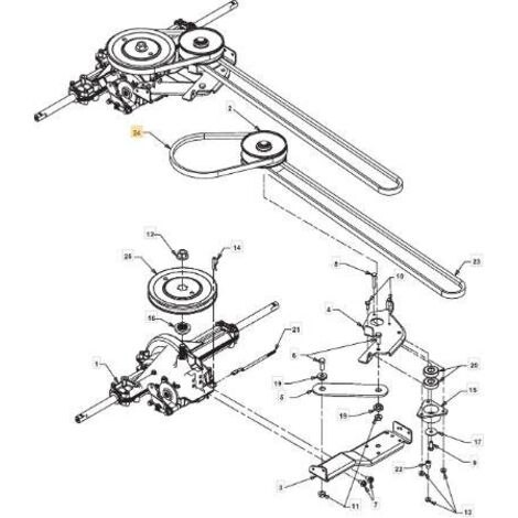 COURROIE (754-04002) ORIGINAL STIGA - 120001253/0