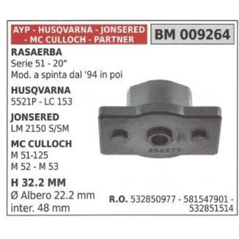 Support moyeu porte lame 5521P LC153 husqvarna tondeuse 009264 (1/2)