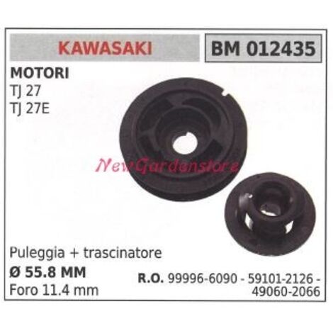 Luxuypon Démarreur à Traction Compatible Kawasaki TJ27 TJ27E 26CC - Poulie Poignée Corde Complète