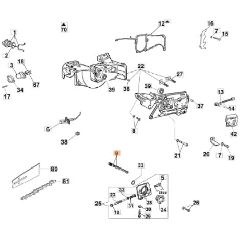 ORIGINAL OLEOMAC GS360 models chainsaw oil 097000147AR 097000147A (1/2)