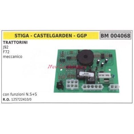 Carte électronique CASTELGARDEN tracteur J92 F72 mécanique 004068