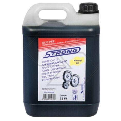 Huile lubrifiante STRONG pour boîtes de vitesses, différentiels SAE 80W90 5 litres