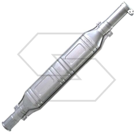 Silencieux avec colliers droits et protection anti-pluie pour tracteur agricole FIAT 55-60