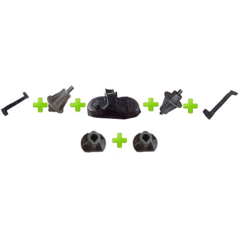 Kit plateau de coupe tracteur de pelouse + moyeu + lame mulching CASTELGARDEN (1/4)