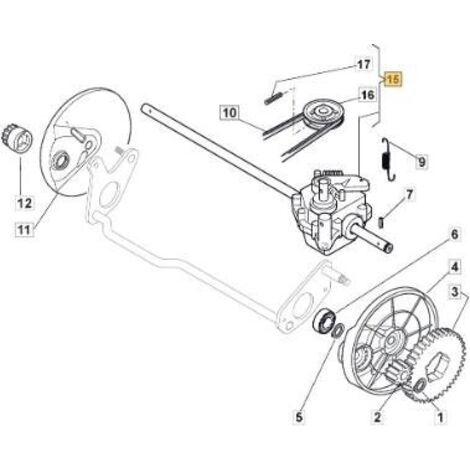 Groupe de traction pour tondeuse – Compatible Castelgarden, GGP, STIGA – Remplacement 81003095/0 – Pour modèles à partir de 2007 - 181003095