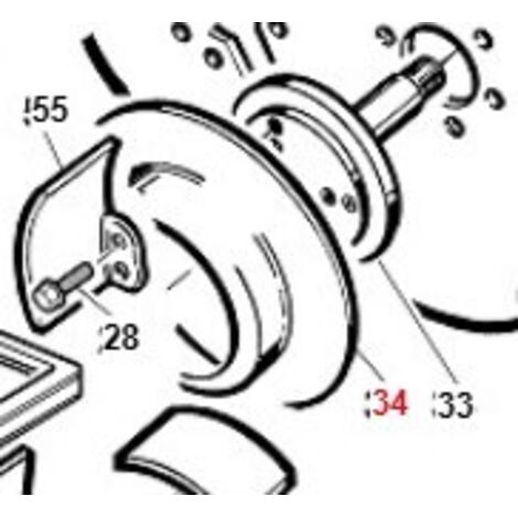 DISQUE DE SUPPORT D'AUBE DE TURBINE ORIGINAL GIANNI FERRARI 01.50.00.4840 (1/2)