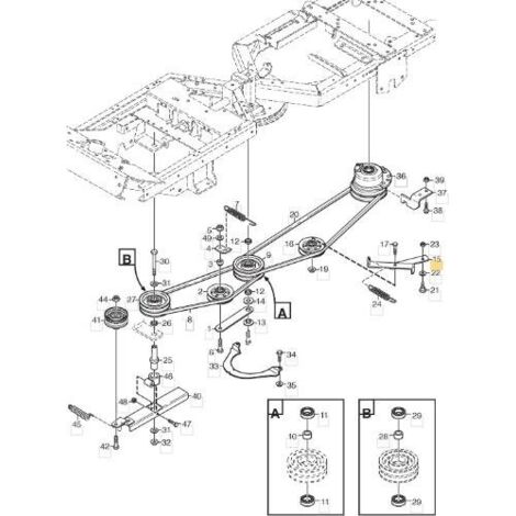 SUPPORT D'ACCROCHAGE DE POULIE ORIGINAL STIGA - 1134-5742-01