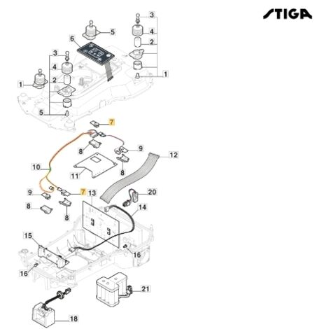 Robot de levage de cartes électroniques modèles G300 ORIGINAL STIGA 122720216/1 (1/2)