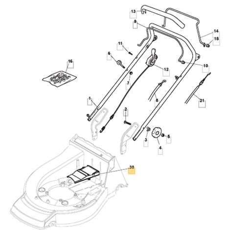 Protecteur de courroie pour tondeuse à gazon ORIGINAL STIGA 322060228/0 (1/2)