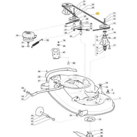 Stiga – Courroie de transmission de lame 108WT – Longueur 1350mm – Pour moteur thermique – Matériaux haute qualité pour performance durable