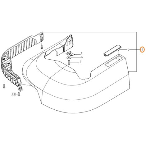 Protection latérale pour tondeuse robot ORIGINAL WORX WR141E - WR142E - WR143E