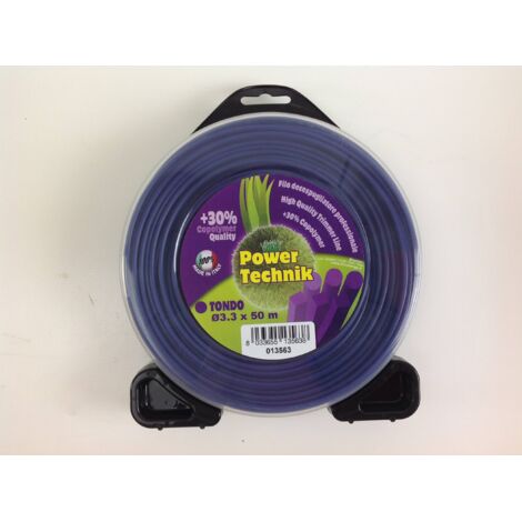 Fil POWER TECHNIK débroussailleuse violet diamètre rond 3,3 mm longueur 50 mt (1/3)