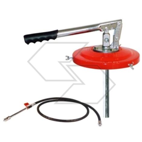 Pompe à graisse manuelle pour seaux 4.5 / 5 Kg tuyau 1.50m tête 4 mâchoires