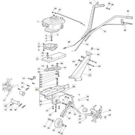 GROUPE DE TRANSMISSION TILLER BLANC RATO ORIGINAL STIGA - 118802026/1