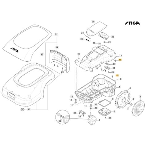 Pince-câble FastPoint robot modèles A1000 A1500 STIGA ORIGINAL 133320513/0 (1/2)
