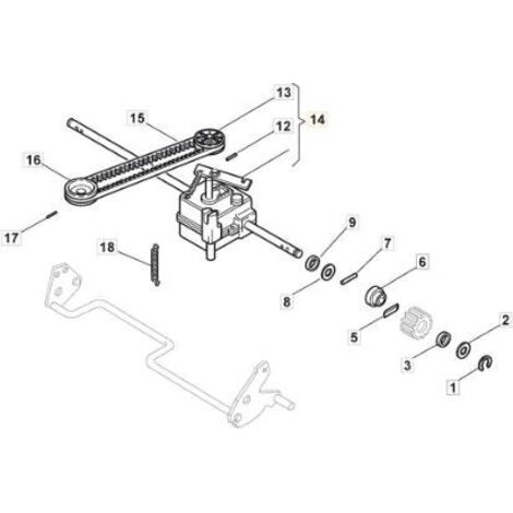 FR. GROUPE DE TRACTION TURBO 45 ORIGINAL STIGA - 181003084/0