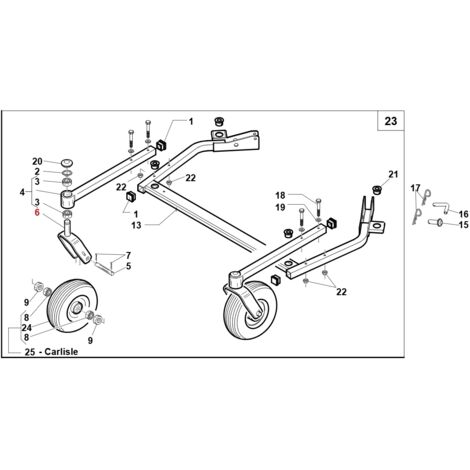 Fourche roue chariot ORIGINALE GIANNI FERRARI tracteur TG 200 95139201000 (1/2)