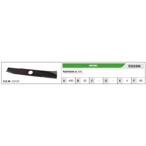 VIKING tracteur de pelouse tondeuse lame 404 R302486 (1/2)