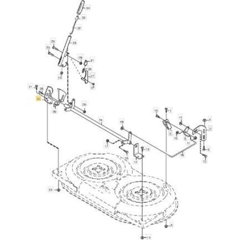 SUPPORT DE RÉGLAGE DE LA HAUTEUR DU PONT ORIGINAL STIGA - 1134-3011-01