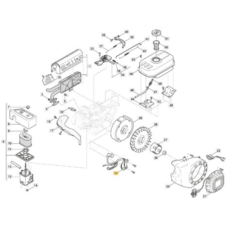 Bobine moteur ORIGINAL STIGA LC170F 118551532/0 (1/2)