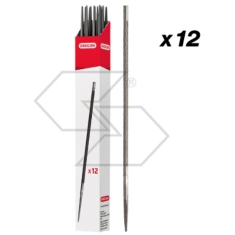 Kit de 12 limes rondes OREGON diamètre 5.0 mm longueur 20 cm chaîne affûtage (1/2)