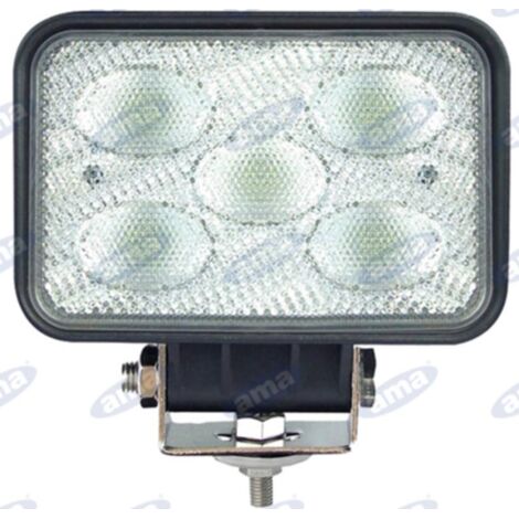 Projecteur de travail 145x122mm 5 LEDs 10-30V 50W 4500LM câblage 40-60cm machine agricole (1/4)