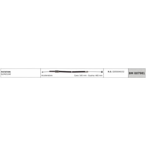 GREEN LINE élagueuse GLP4212AE câble d'accélérateur 545 mm gaine 465 mm