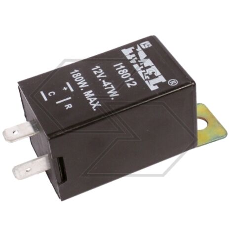 Relais à 3 contacts 12V 47-180 W pour machines agricoles et remorques