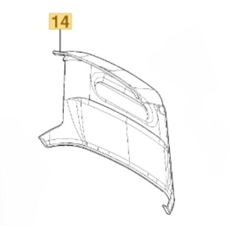 Couverture arrière ORIGINALE STIGA tracteur Gyro 500e Gyro 700e 337110403/0 (1/2)