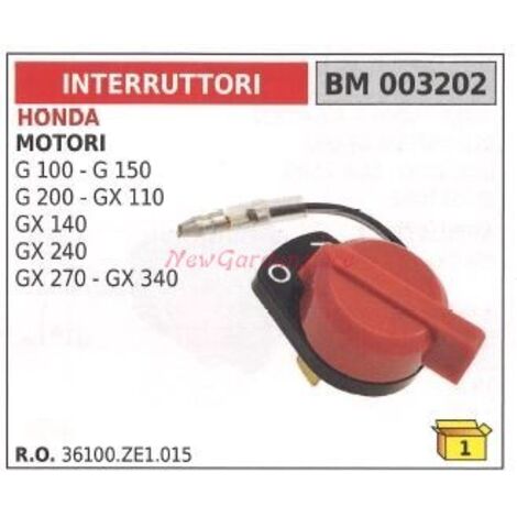 Interruptor De Parada Para Motor Honda GX120 GX160 GX200 GX240 GX270 GX340 GX390 - Recambio