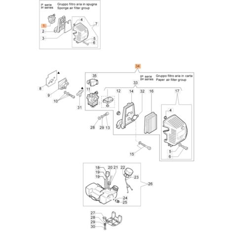 Carburateur WYK-143A ORIGINAL OLEOMAC débroussailleuse 746 S - 446 BP 61110098A (1/2)