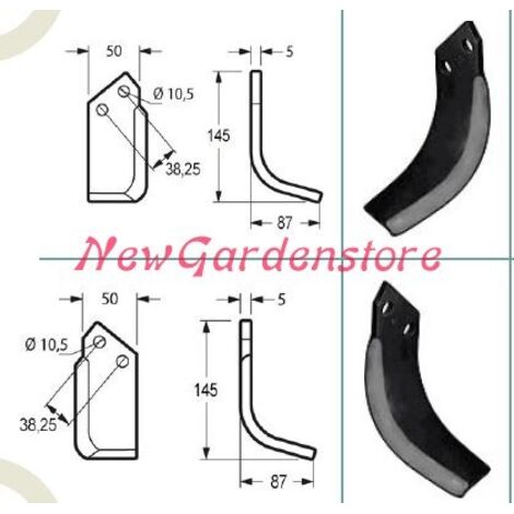 Pièces détachées originales GOLDONI kit houe pour motoculteur 21M 00070920 (1/2)
