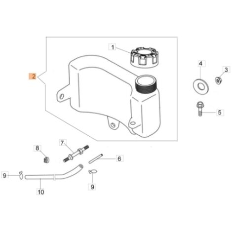 Réservoir pour tondeuse à gazon modèles G44PK G44TK ORIGINAL EMAK L66150436
